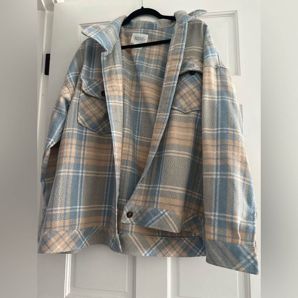 Boston Traders Size XXL Women’s Blue Shirt Trucker Jacket